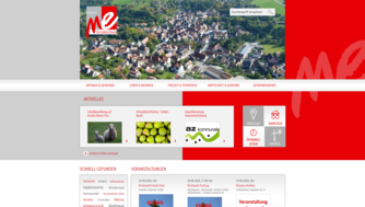 Startseite von der Homepage