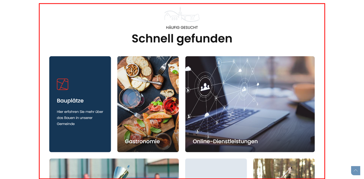 Links auf der Startseite