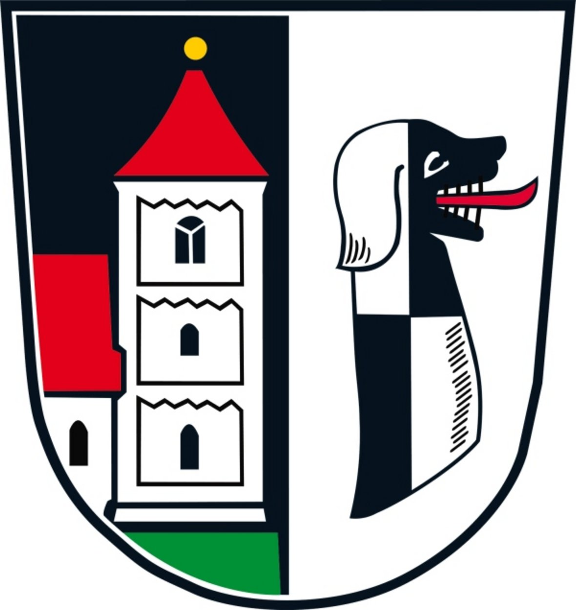 Bildbeschreibung im Sinne der Barrierefreiheit: Wappen von Emskirchen